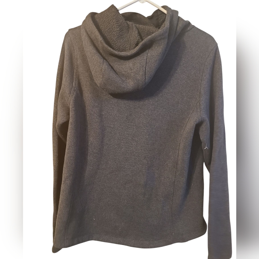 The North Face Gray Pullover Hoodie Toggle Buttons Womens Size Medium Gorpcore - Picture 4 of 6